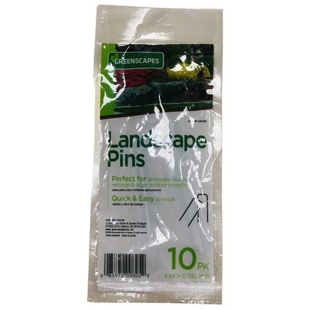 GREENSCAPES 1 in. W X 4 in. L Steel Landscape Fabric Pins , 10PK 85364